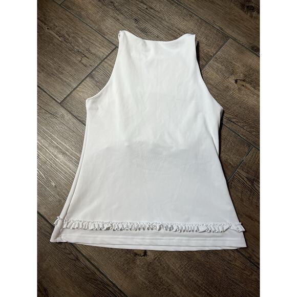 Smith & Quinn The Avalon Top w/ Ruffle Detail White Athletic Tank Top Women’s S - Picture 2 of 6